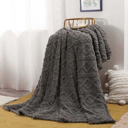 Slumblr® Ruched Faux Fur Cozy Throw Blanket