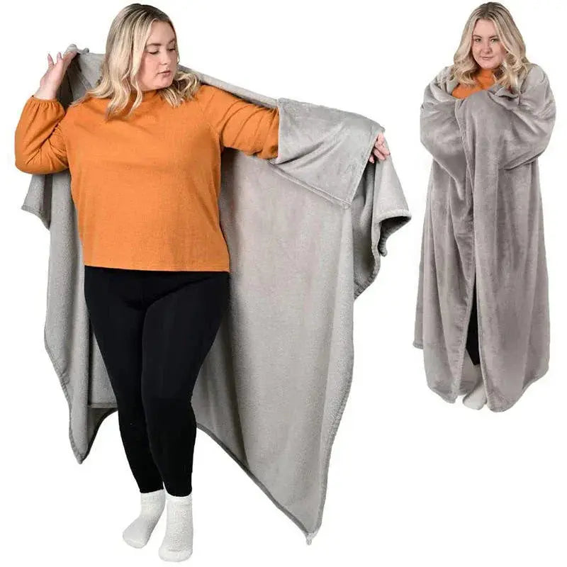 Slumblr® Cozy Flannel Wearable Blanket Throw Slumblr