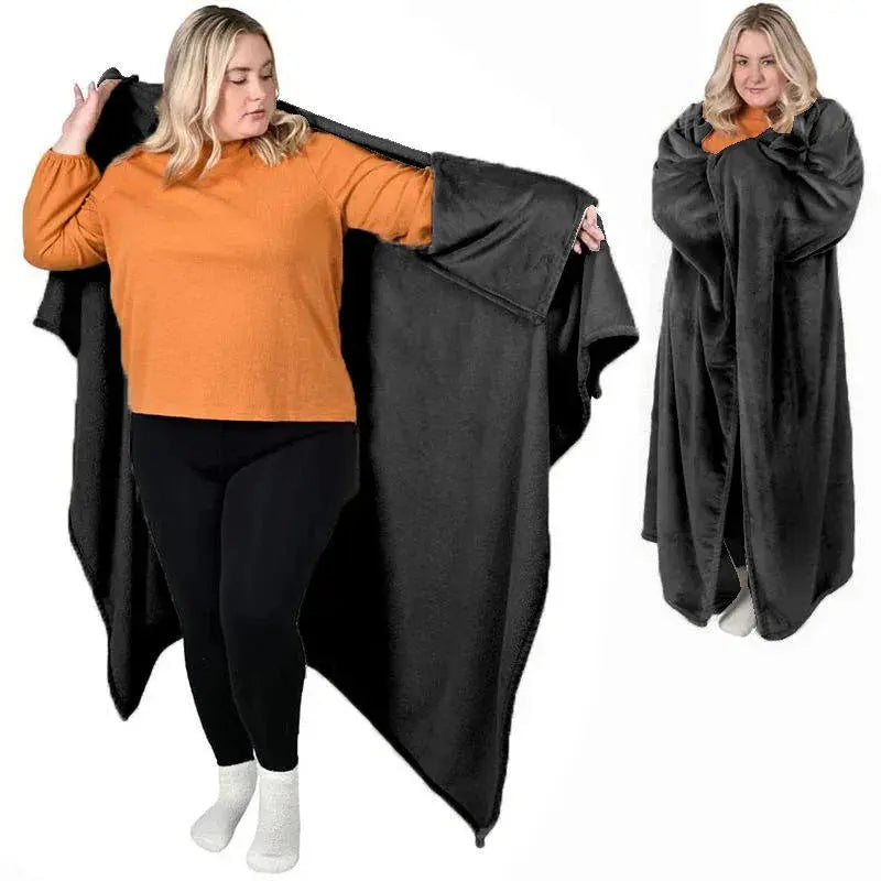 Slumblr® Cozy Flannel Wearable Blanket Throw Slumblr