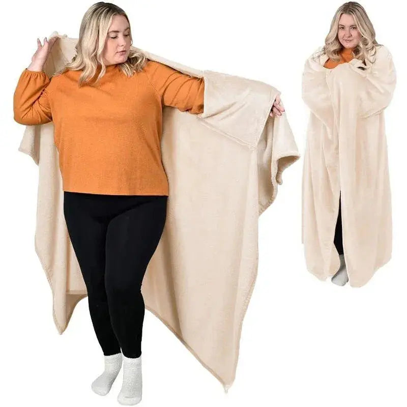 Slumblr® Cozy Flannel Wearable Blanket Throw Slumblr