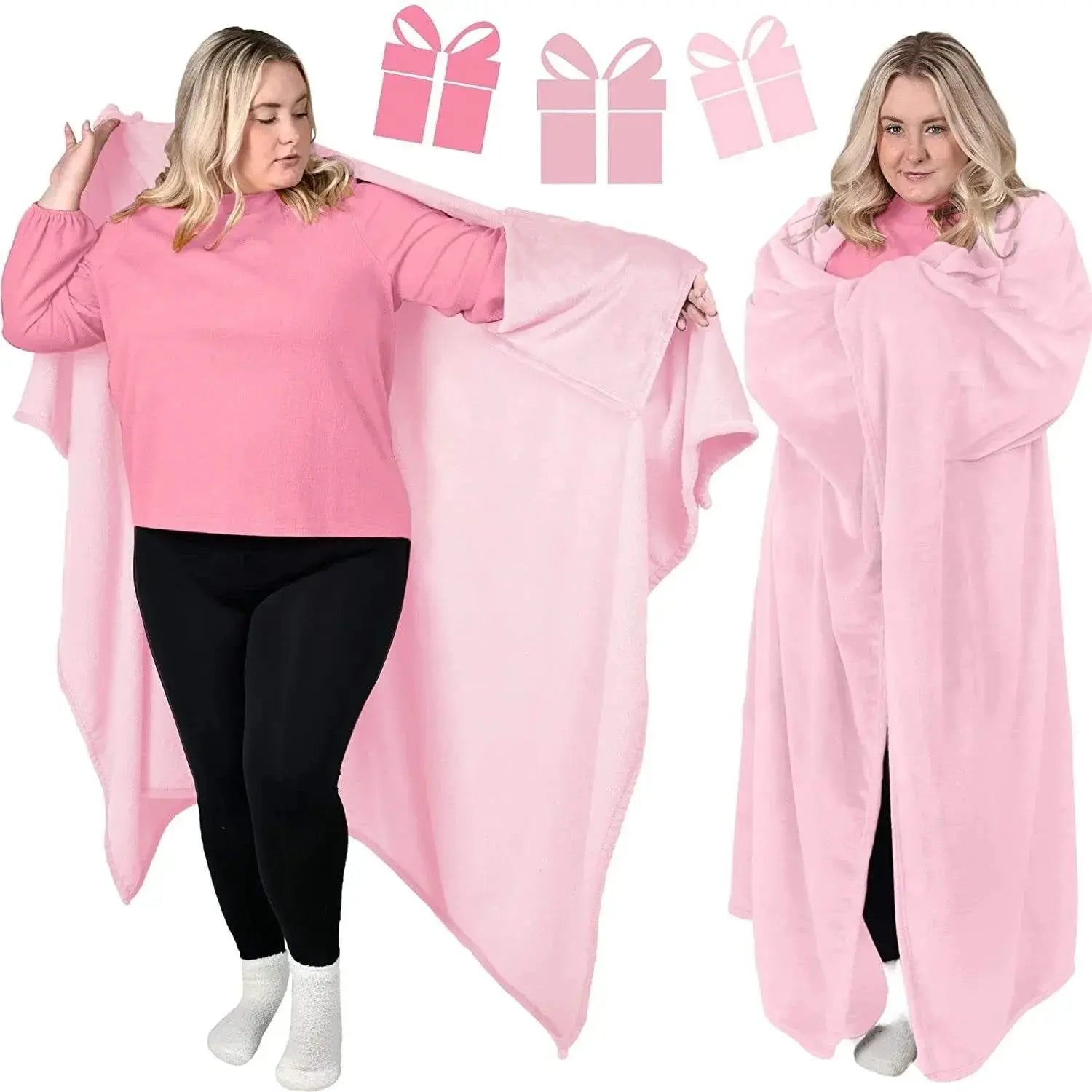 Slumblr® Cozy Flannel Wearable Blanket Throw Slumblr