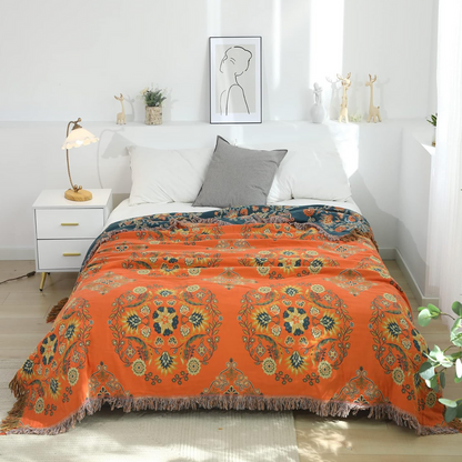 Slumblr® Flower Double-Sided Cotton Throw Blanket