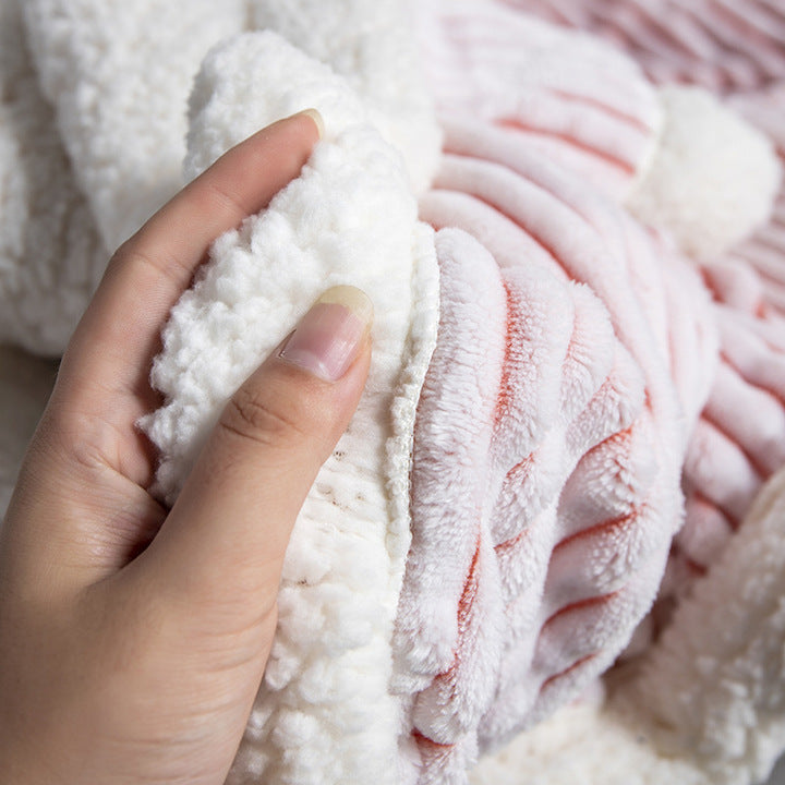 Super Soft Baby Kids Customized Flannel Fleece Blanket Home Solid Color Premium 3D Ribbed Lightweight Bed Stripe Flannel Blanket