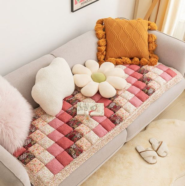 Hot Sale Warm Cute Sofa Cover Design Flower Pet Cat Bed Pet Cat Dog Mat Washable Soft Durable Dogs Cats Pad Blanket