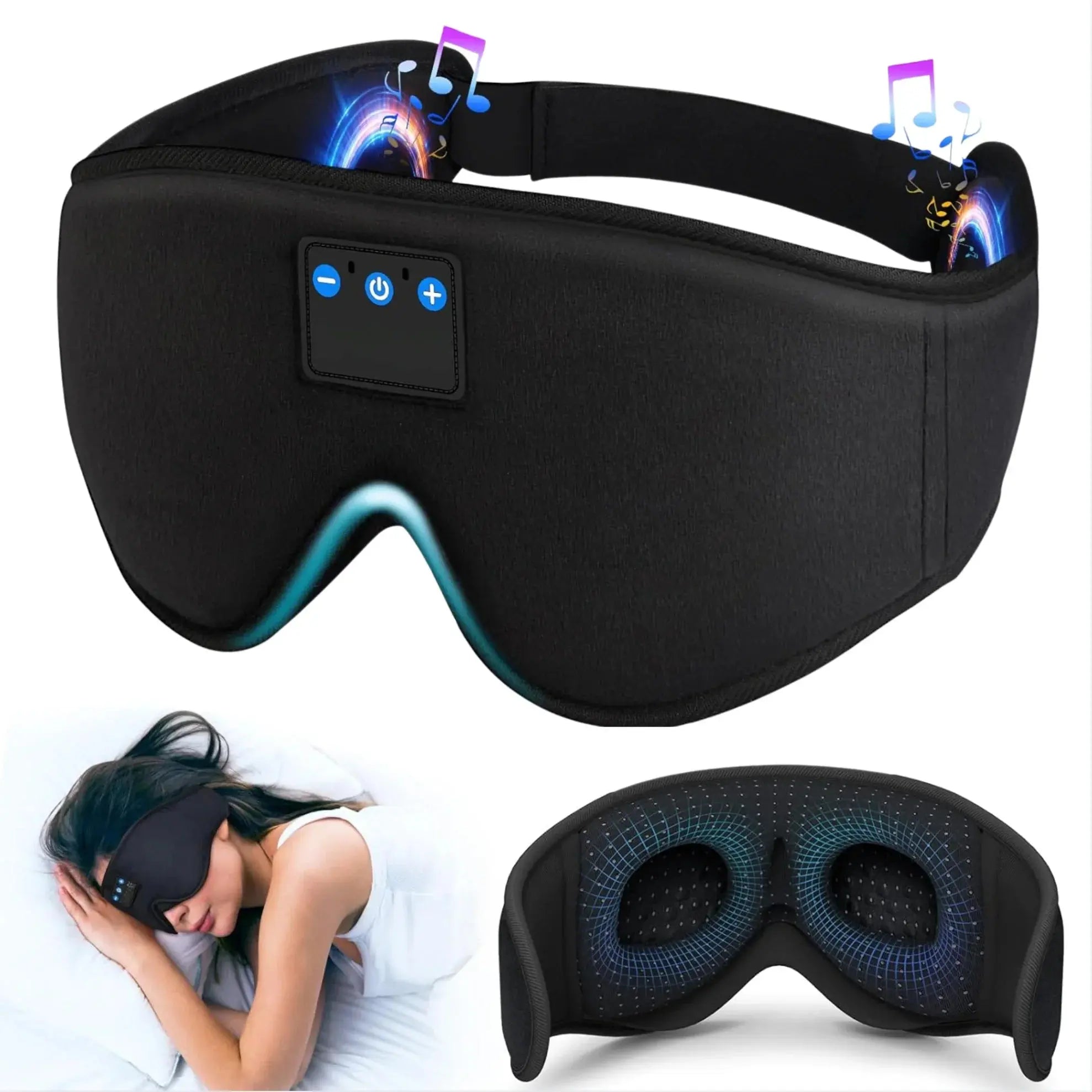 Slumblr® Bluetooth Sleep Mask with Headphones 3D Contoured Design Slumblr