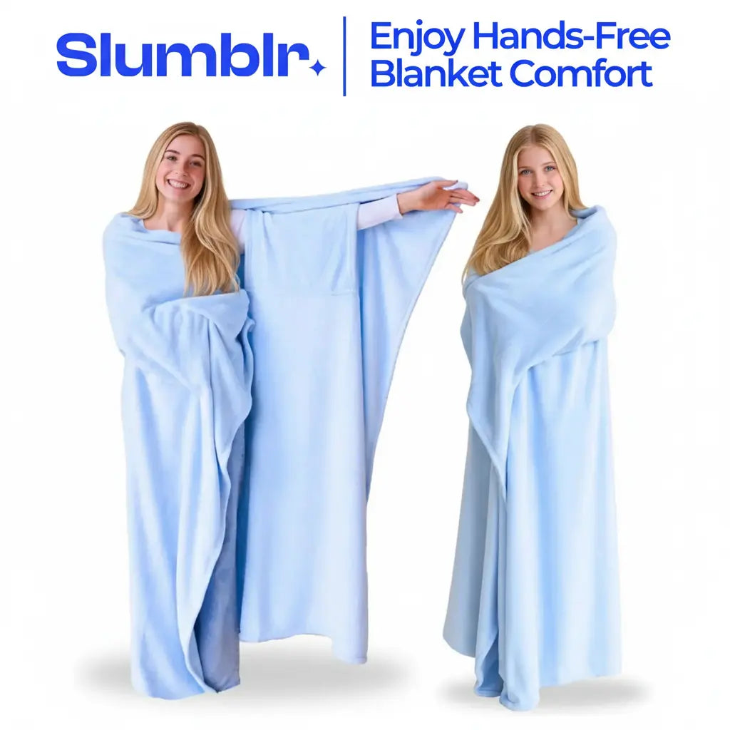 Slumblr® Cozy Flannel Wearable Blanket Throw Slumblr