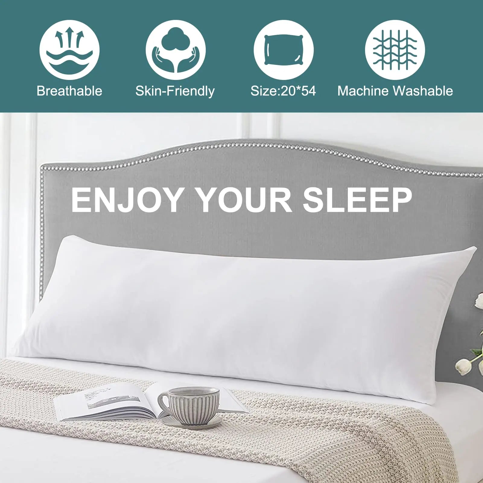 Slumblr® Breathable Large Body Pillow Slumblr