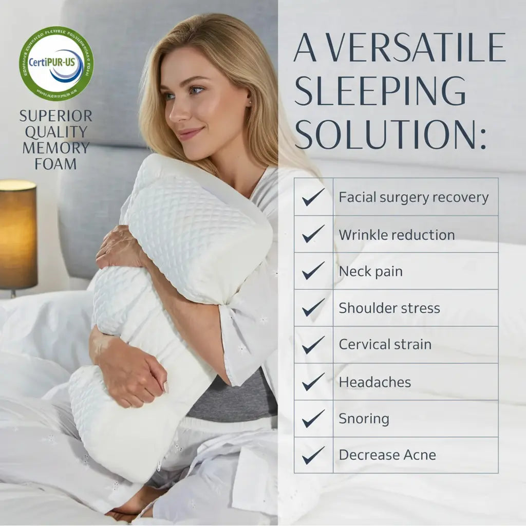 Slumblr® Ergonomic Memory Foam Pillow Contour Cooling Slumblr