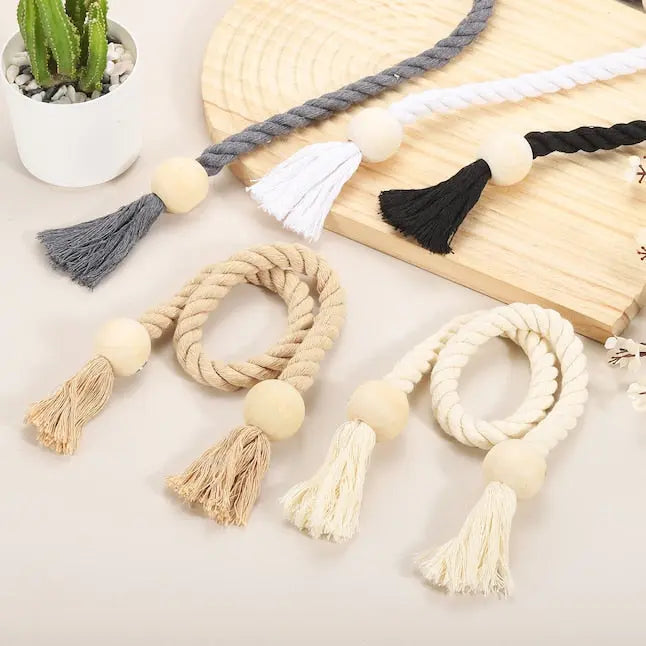 Slumblr® Wooden Bead Curtain Tiebacks (2 Pcs) Slumblr