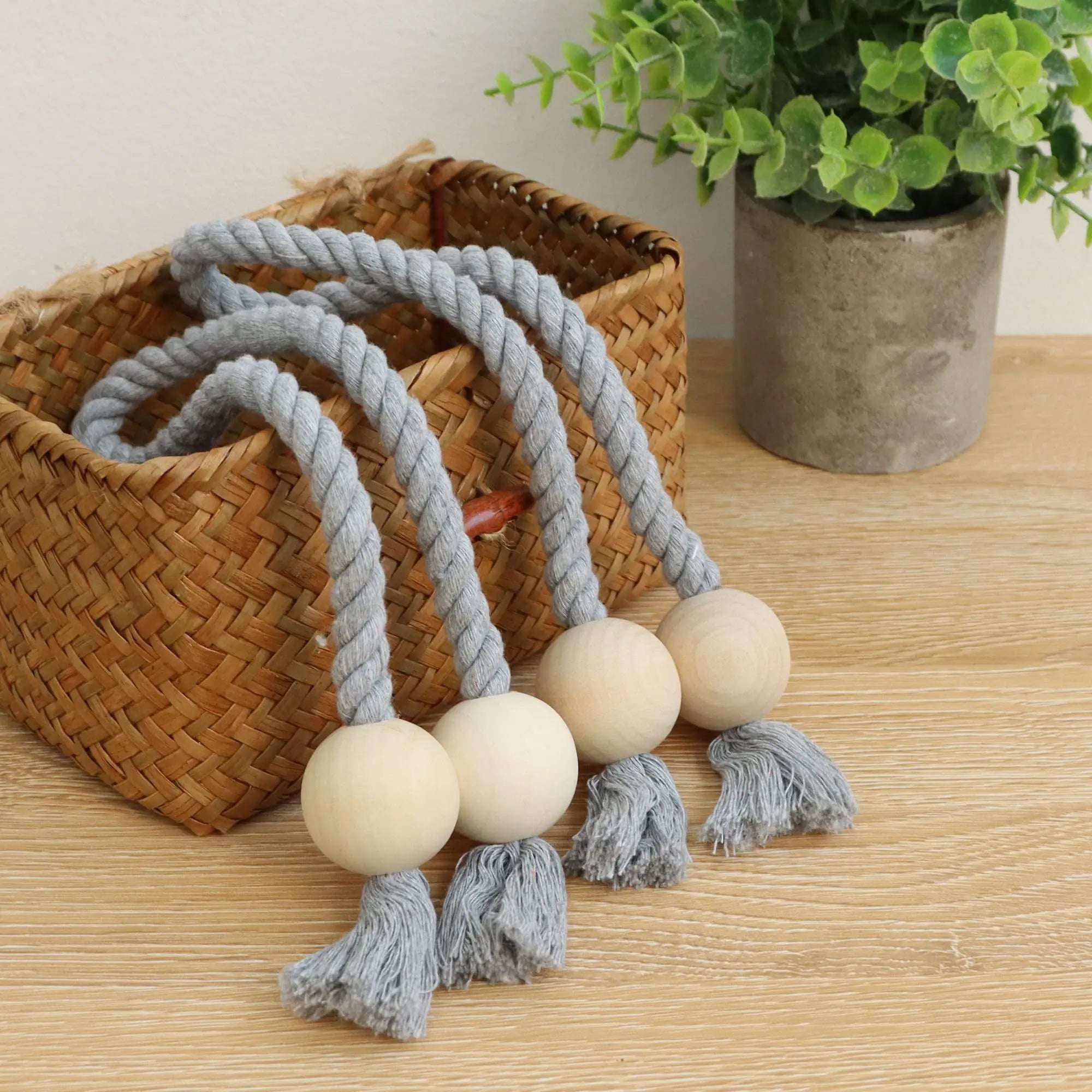 Slumblr® Wooden Bead Curtain Tiebacks (2 Pcs) Slumblr