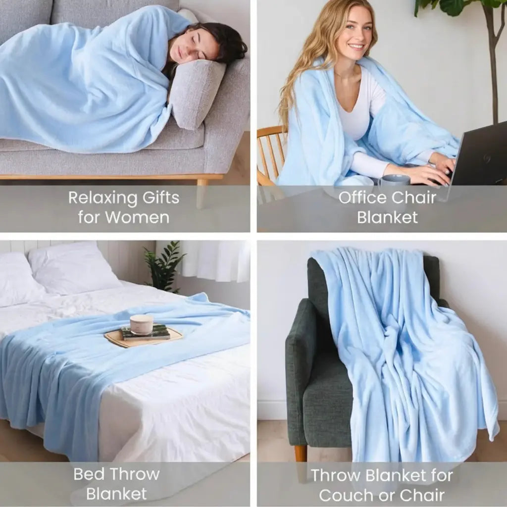 Slumblr® Cozy Flannel Wearable Blanket Throw Slumblr