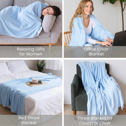 Slumblr® Cozy Flannel Wearable Blanket Throw