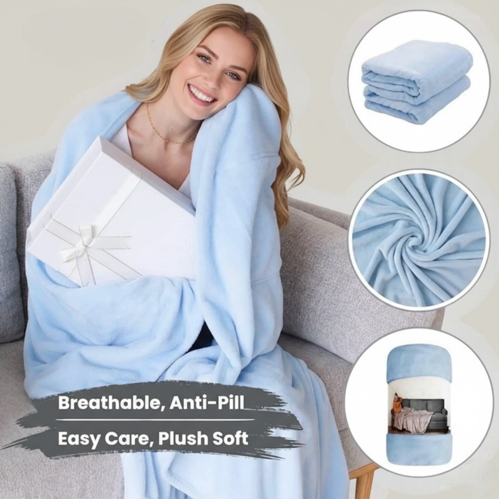 Slumblr® Cozy Flannel Wearable Blanket Throw