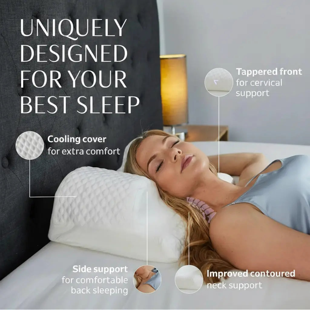 Slumblr® Ergonomic Memory Foam Pillow Contour Cooling Slumblr