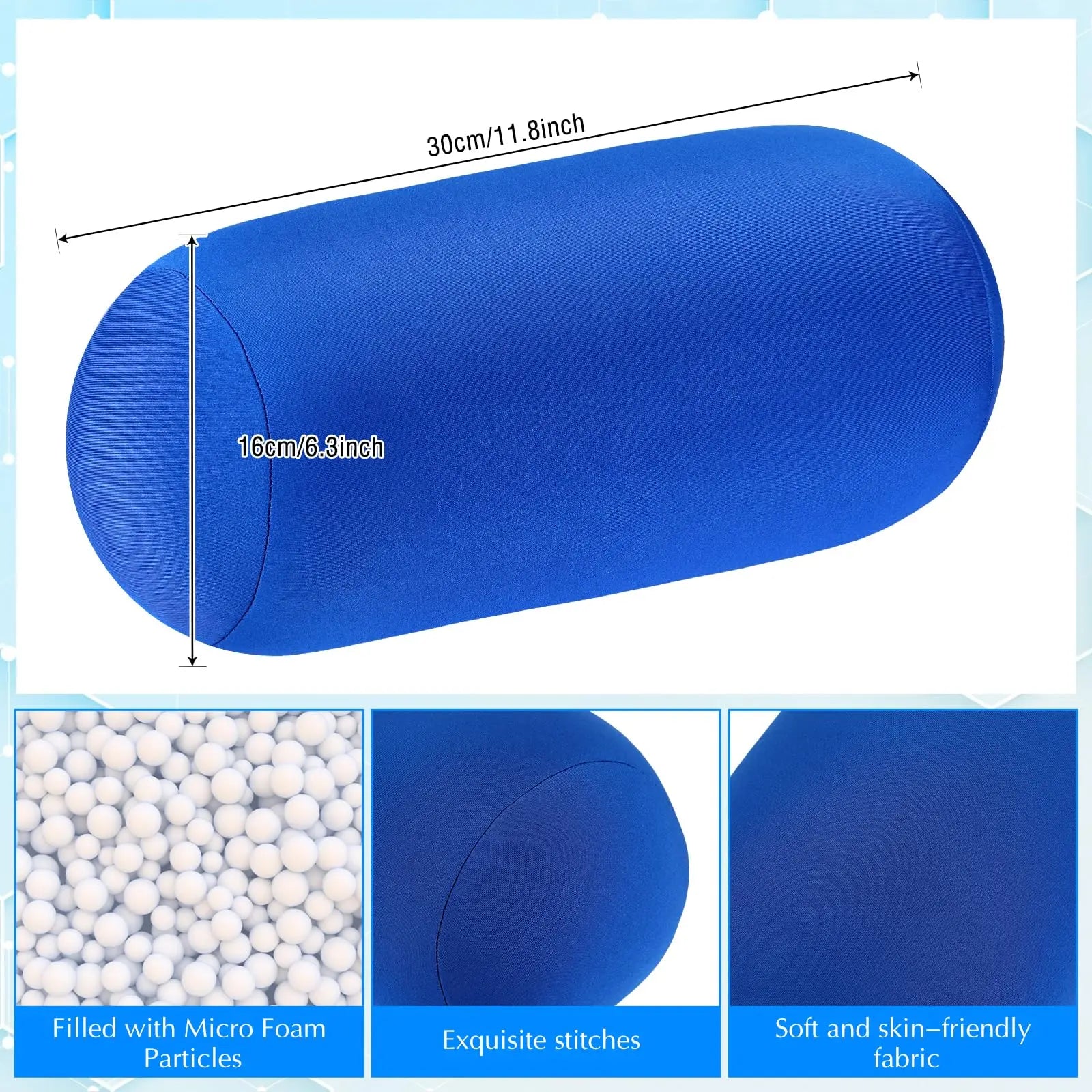 Slumblr® Microbead Soft Roll Pillow (2 Pcs) Slumblr