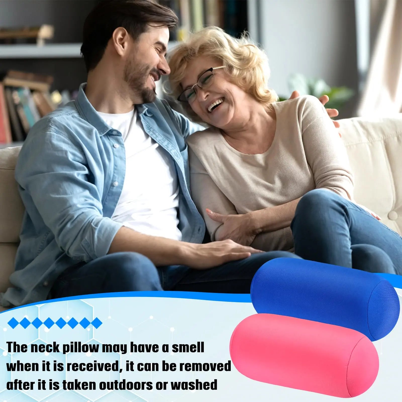 Slumblr® Microbead Soft Roll Pillow (2 Pcs) Slumblr