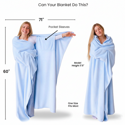 Slumblr® Cozy Flannel Wearable Blanket Throw