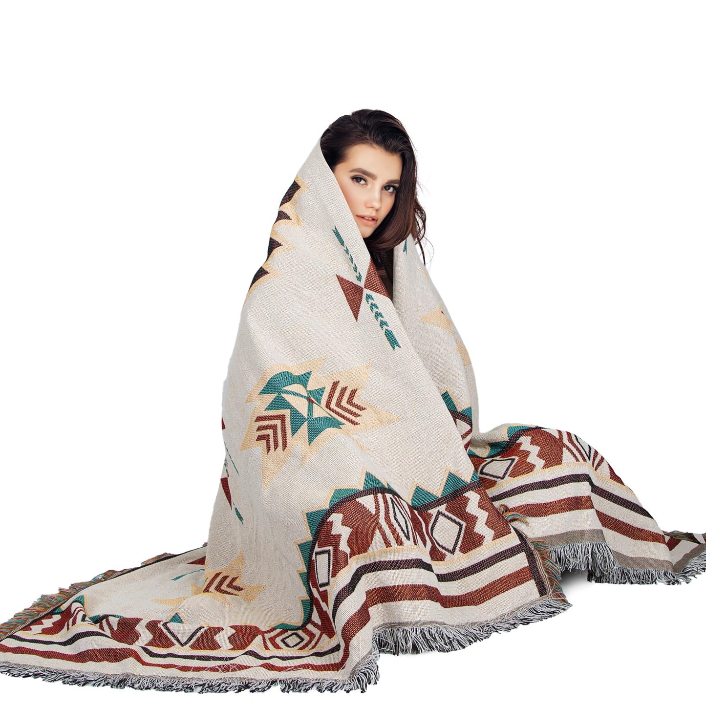 Slumblr® Aztec Boho Woven Throw Blanket