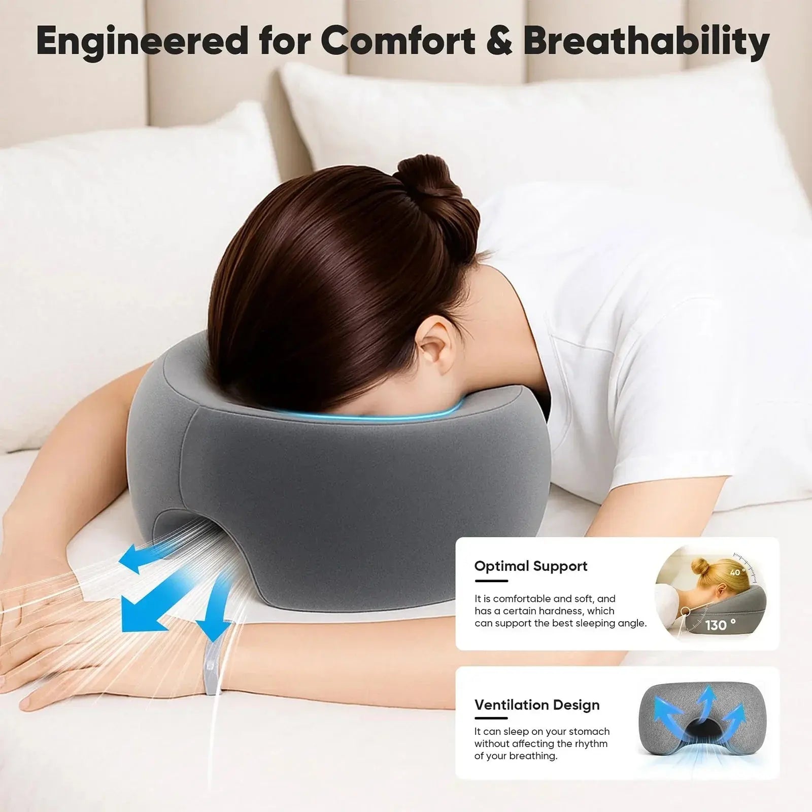 Slumblr® Breathe Easy Face Down Pillow Slumblr