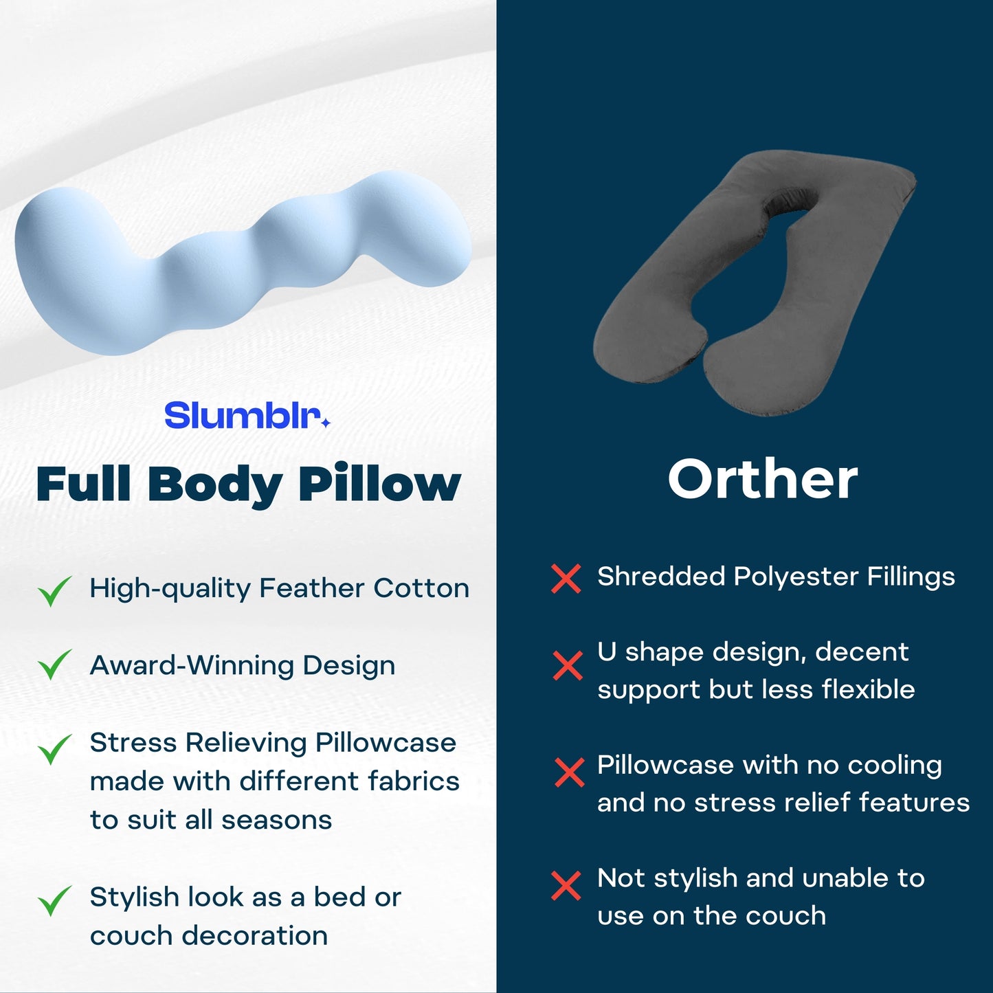 Slumblr® Dino Full Body Pillow 2.0