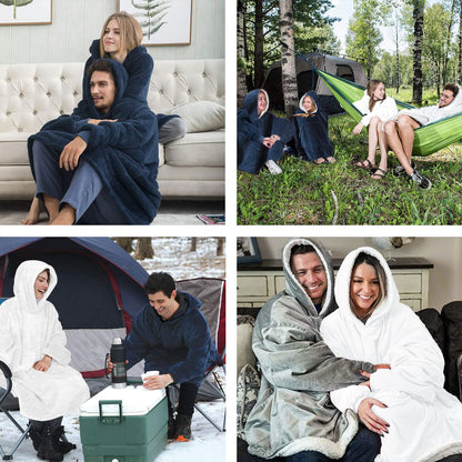 Slumblr® Double Fleece Hooded Pullover Jacket