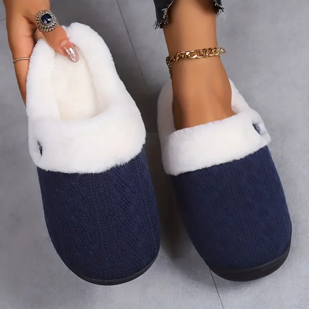 Slumblr® Fluffy Plush House Slippers