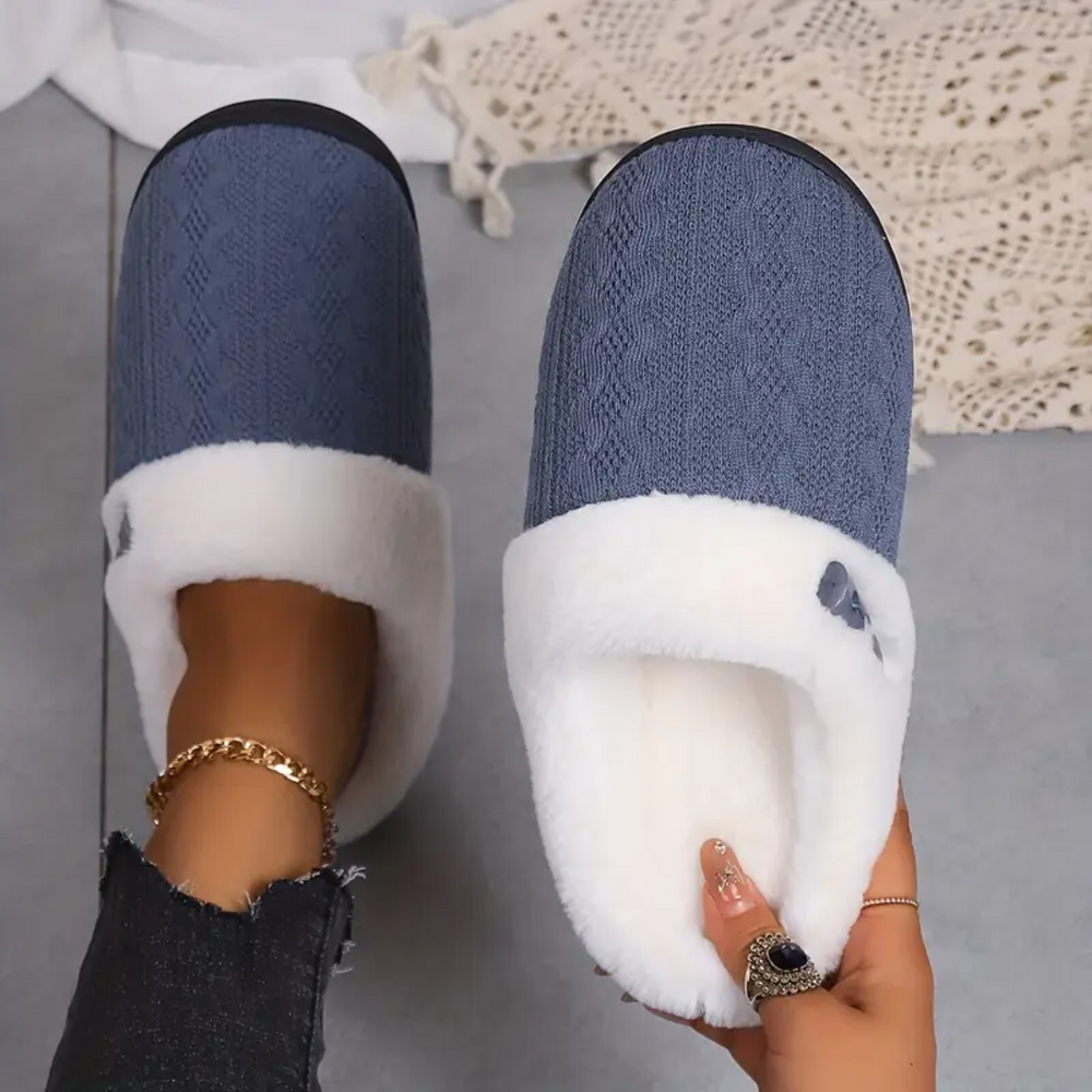 Slumblr® Fluffy Plush House Slippers
