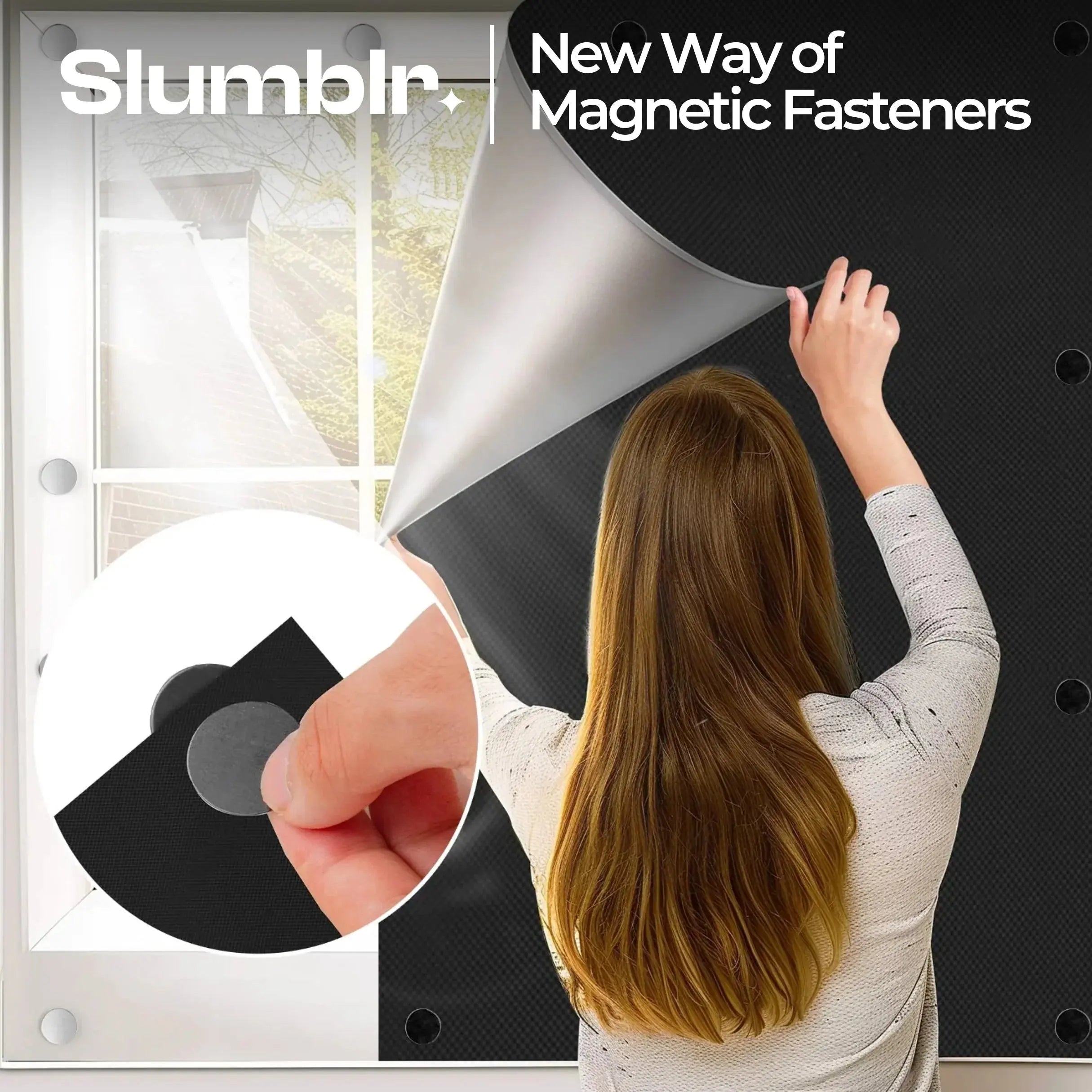 Slumblr® Magnetic Portable Blackout Window Shades Slumblr