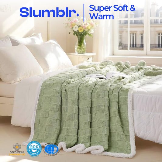 Slumblr® Sherpa Flannel Throw Blanket