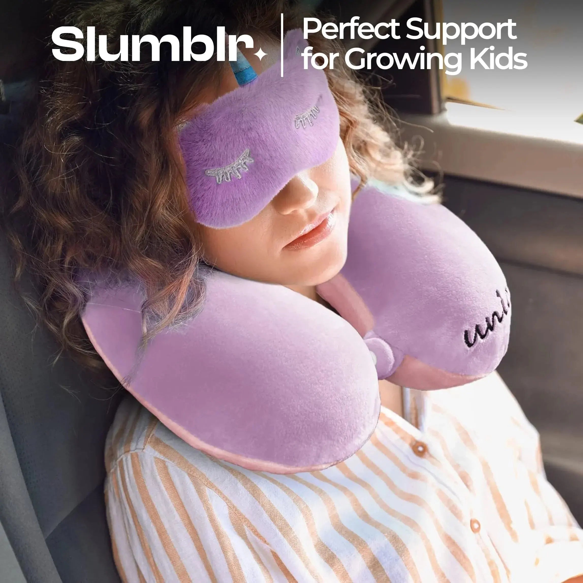 Slumblr® Unicorn Plush U-Shaped Travel Pillow Slumblr