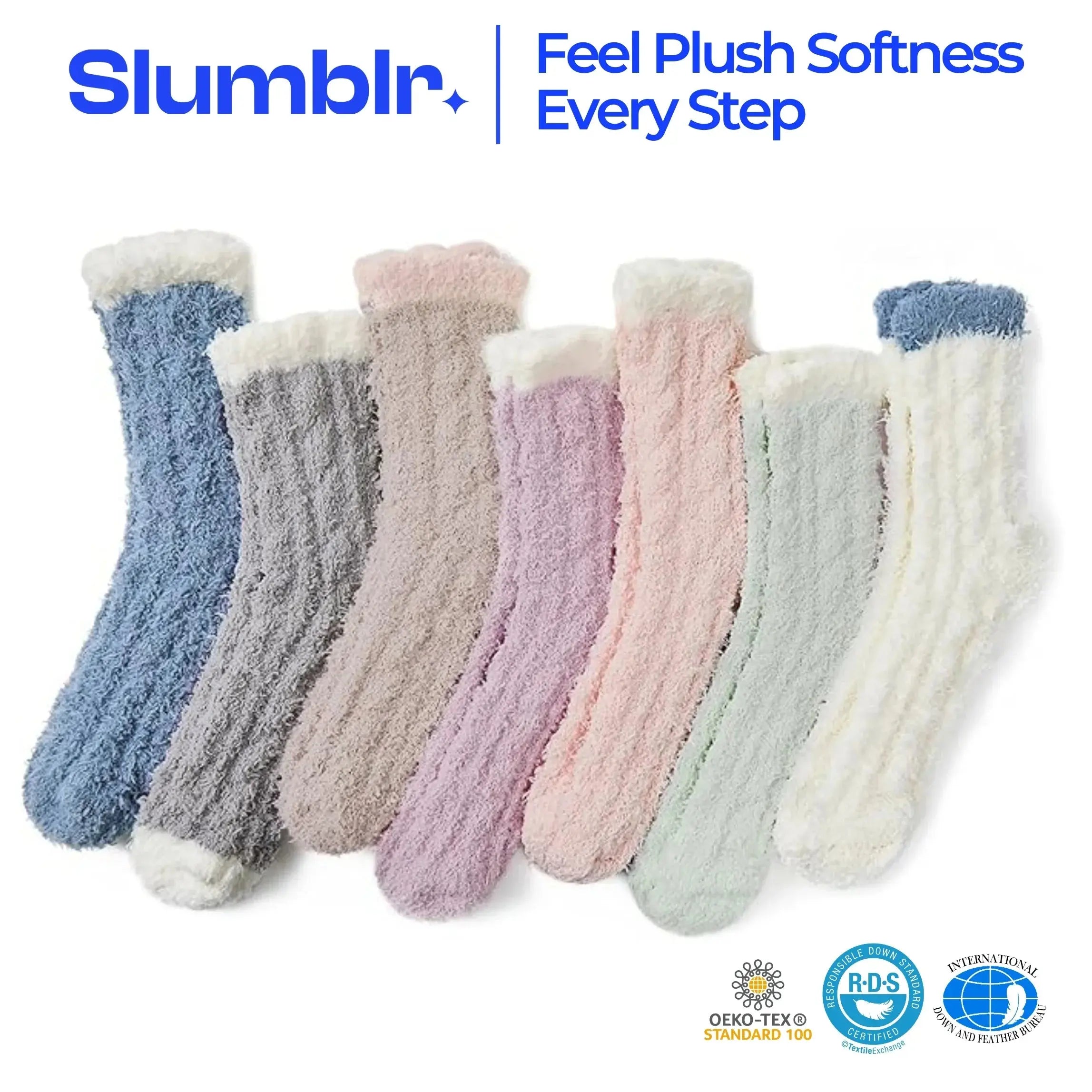 Slumblr® Fuzzy Thermal Socks Set (2 Pairs) Slumblr