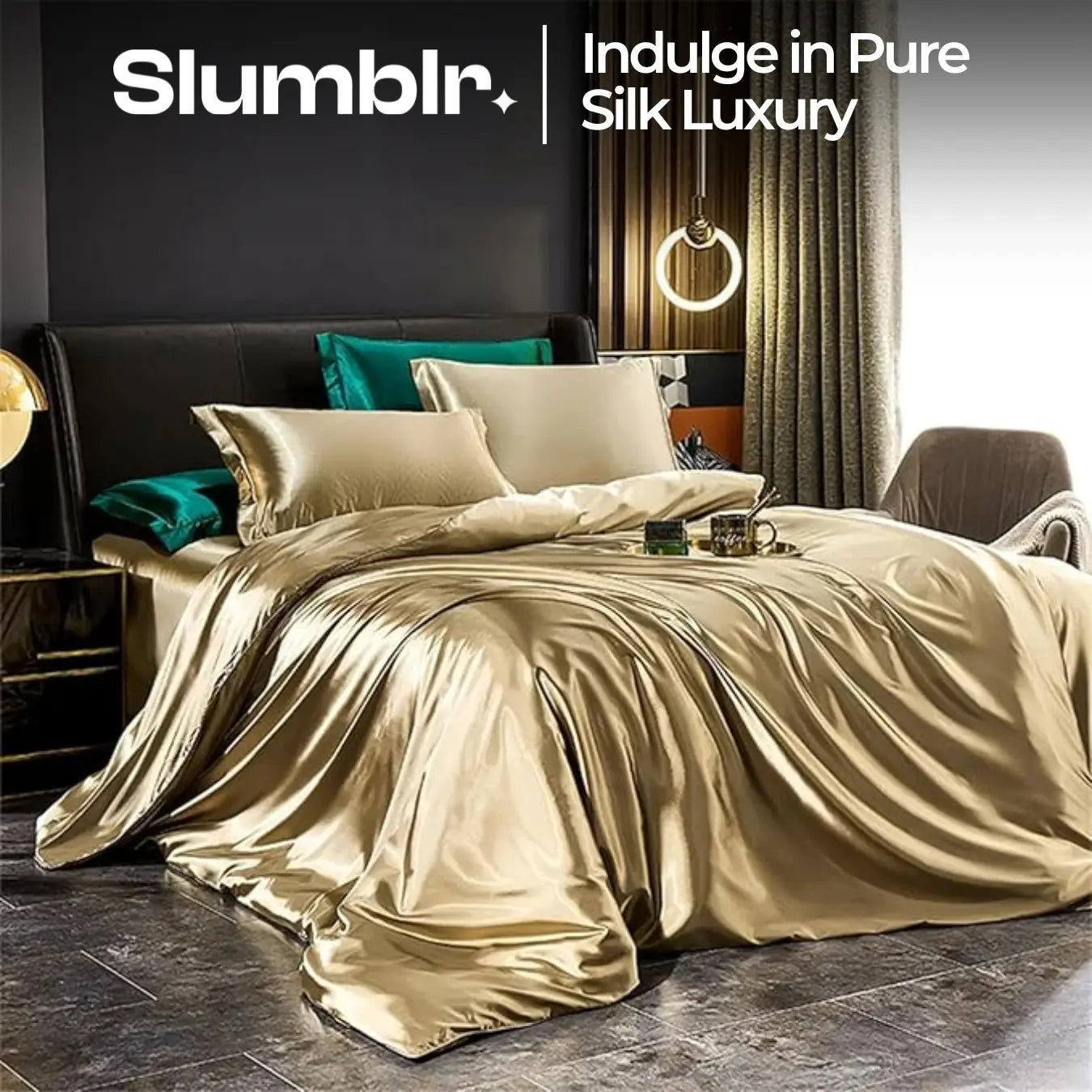 Slumblr® Luxury Mulberry Silk Bedding Set (4pcs) Slumblr