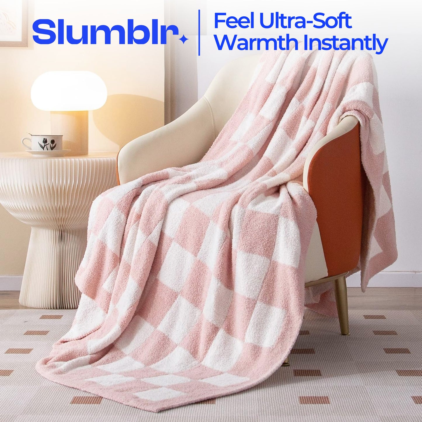 Slumblr® Checkered Flannel Fleece Blanket