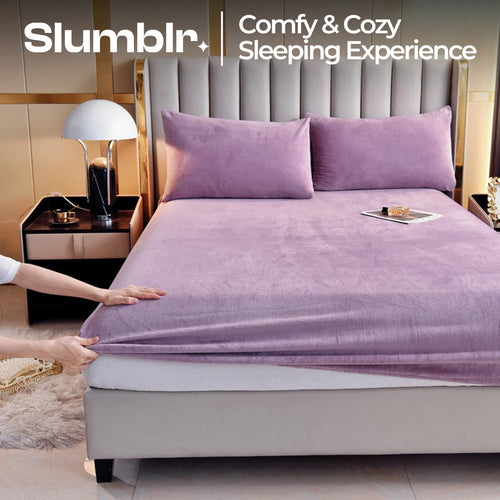 Slumblr® Velvet Thermal Mattress Cover Sheet