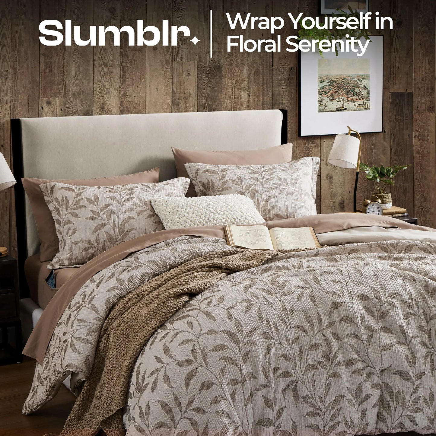 Slumblr® 4-Piece Floral Duvet Cover Set