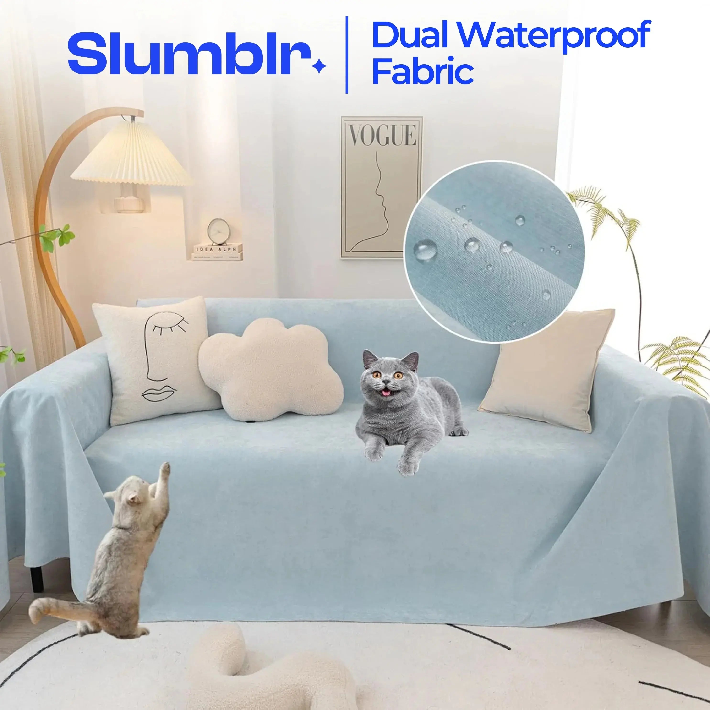 Slumblr® Waterproof Solid Color Sofa Cover Blanket Slumblr