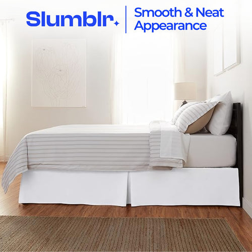 Slumblr® Solid Queen Bed Skirt Dust Ruffle