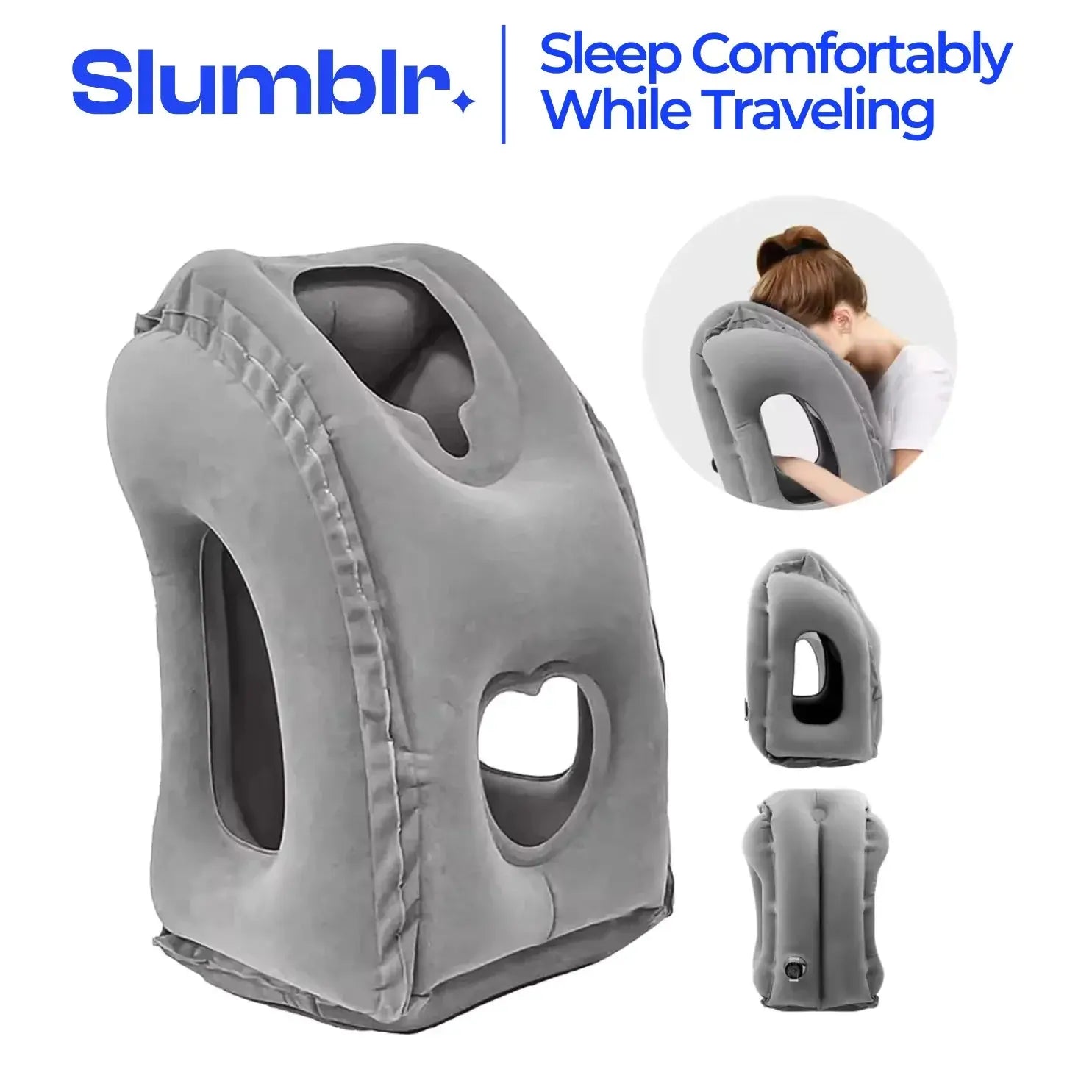 Slumblr® Travel Pillow Inflatable Headrest Slumblr