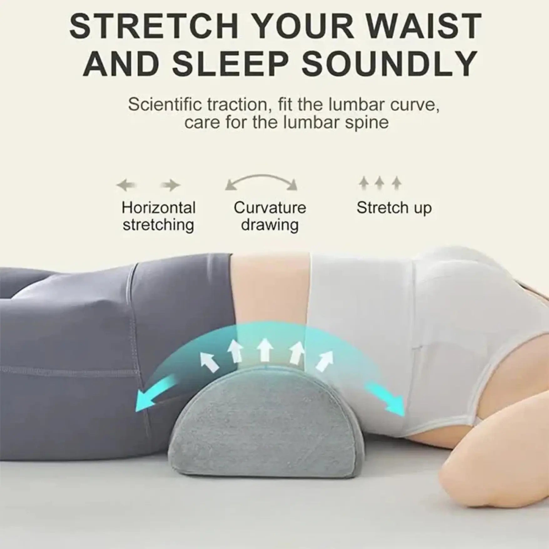 Slumblr® Large Half Moon Bolster Pillow for Legs Slumblr