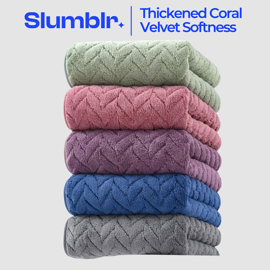 Slumblr® Coral Velvet Cotton Hand Towel (3 Pcs)