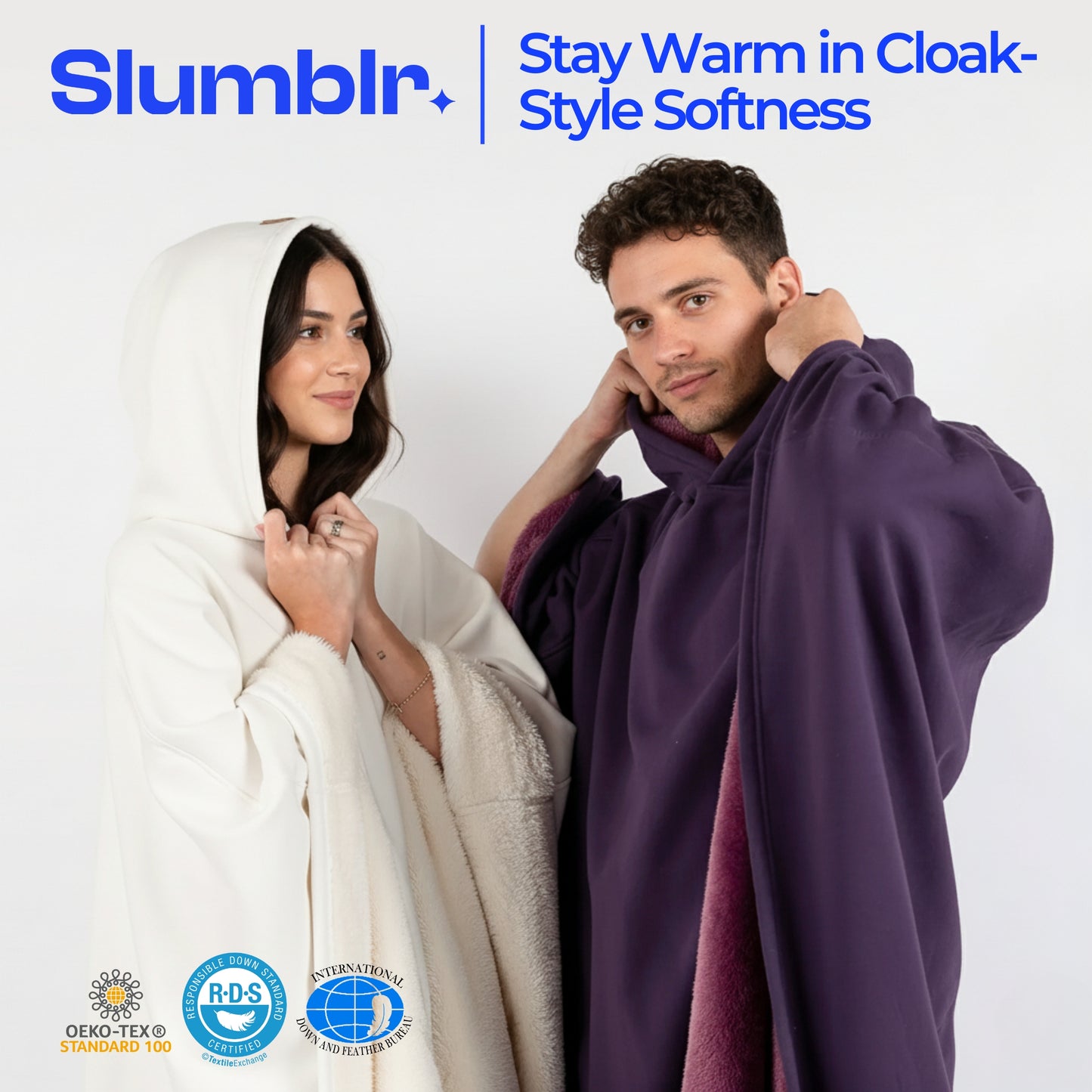 Slumblr® Plush Cloak Hoodie Blanket Sweatshirt