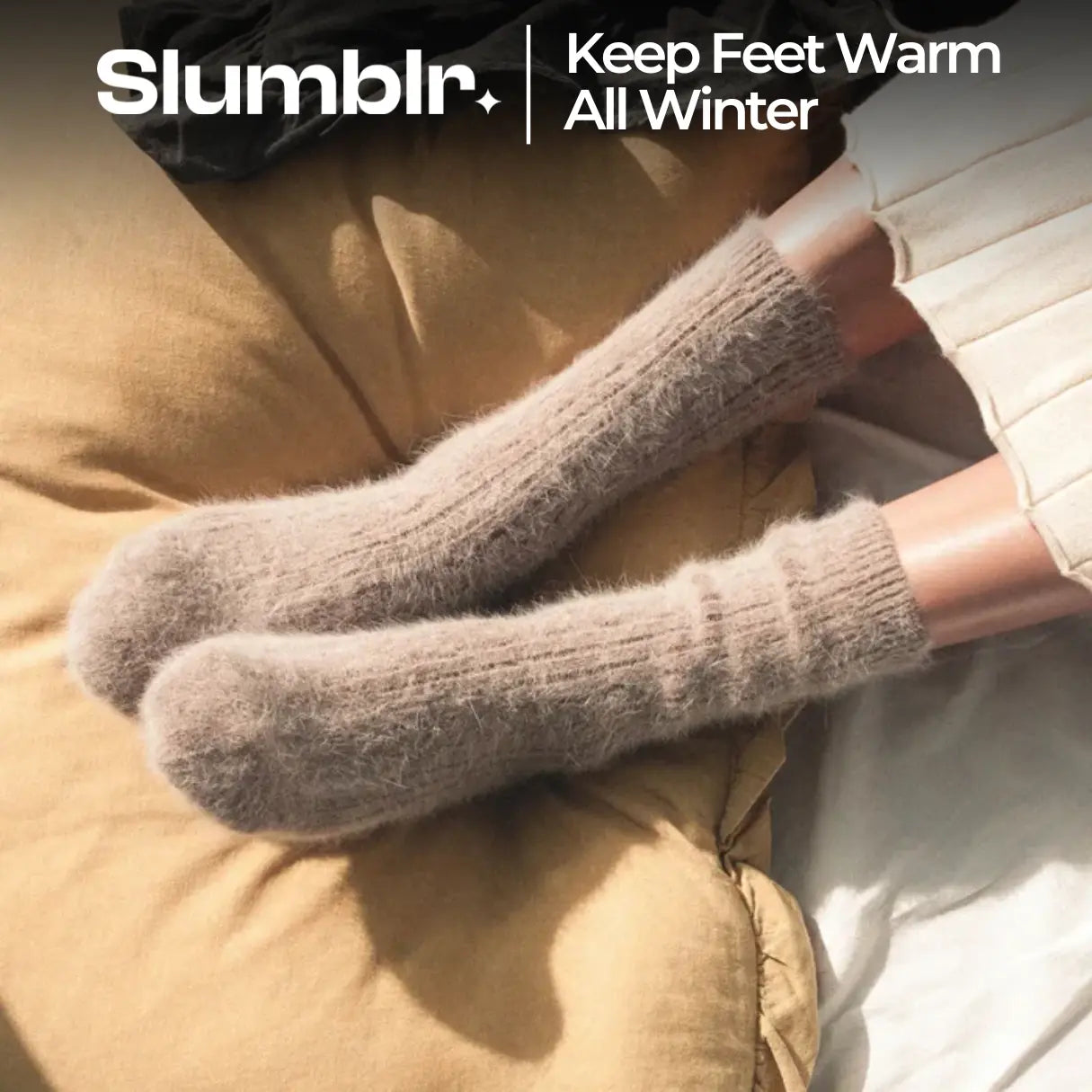 Slumblr® Women’s Cashmere Wool Socks (2 Pairs) Slumblr