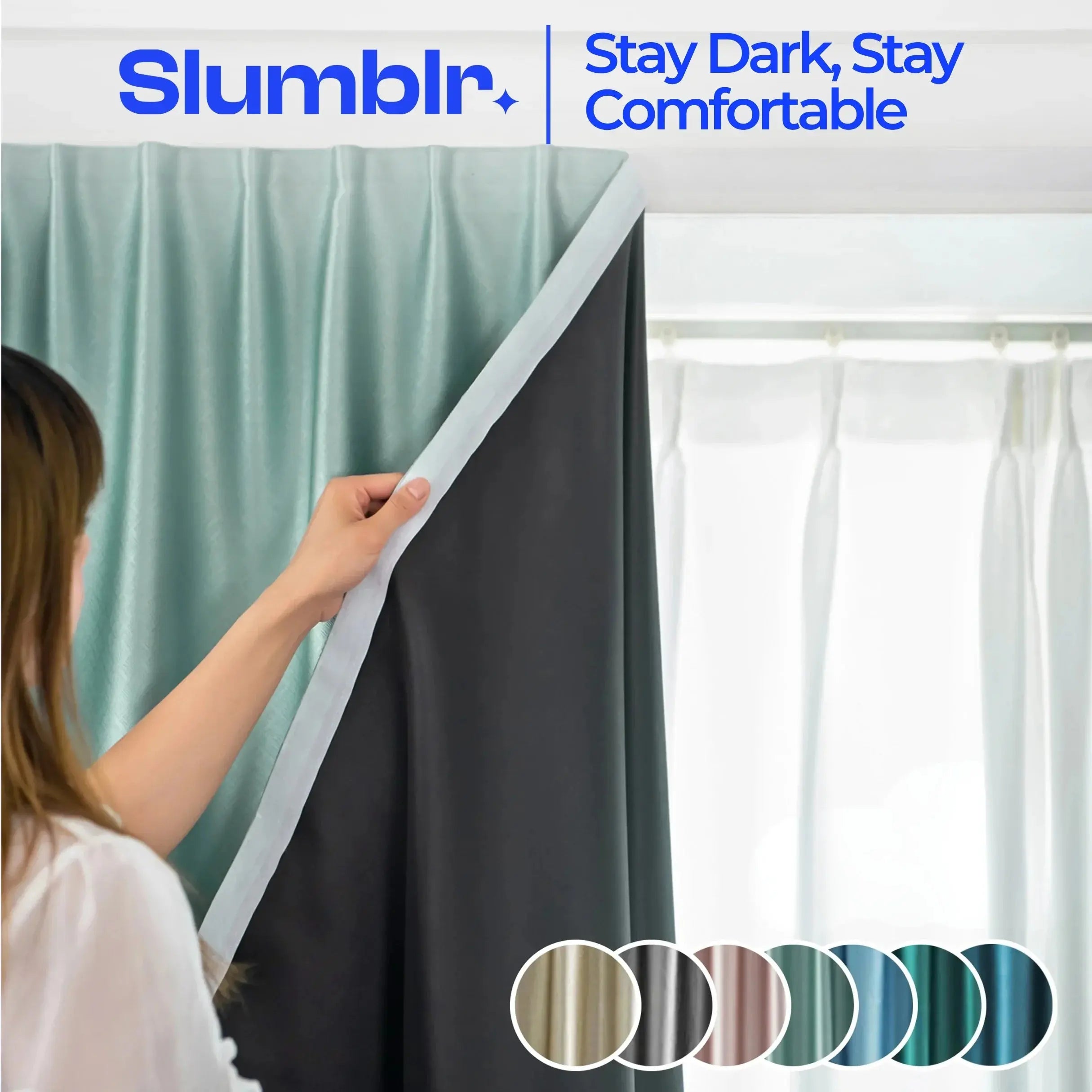 Slumblr® Blackout Velcro Sun Shield Curtain Slumblr