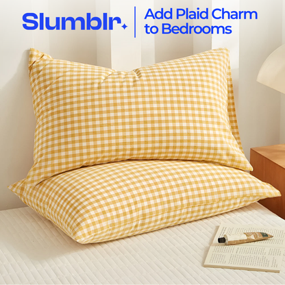 Slumblr® Envelope Plaid Cotton Pillowcase (2pcs)