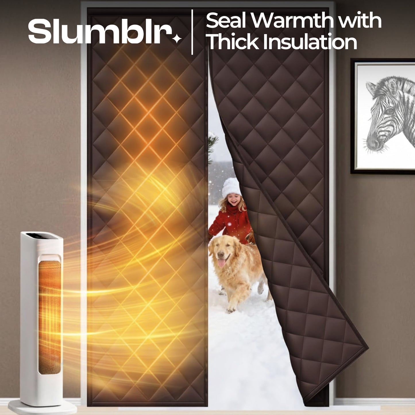 Slumblr® Waterproof Coldproof Magnetic Door Curtain