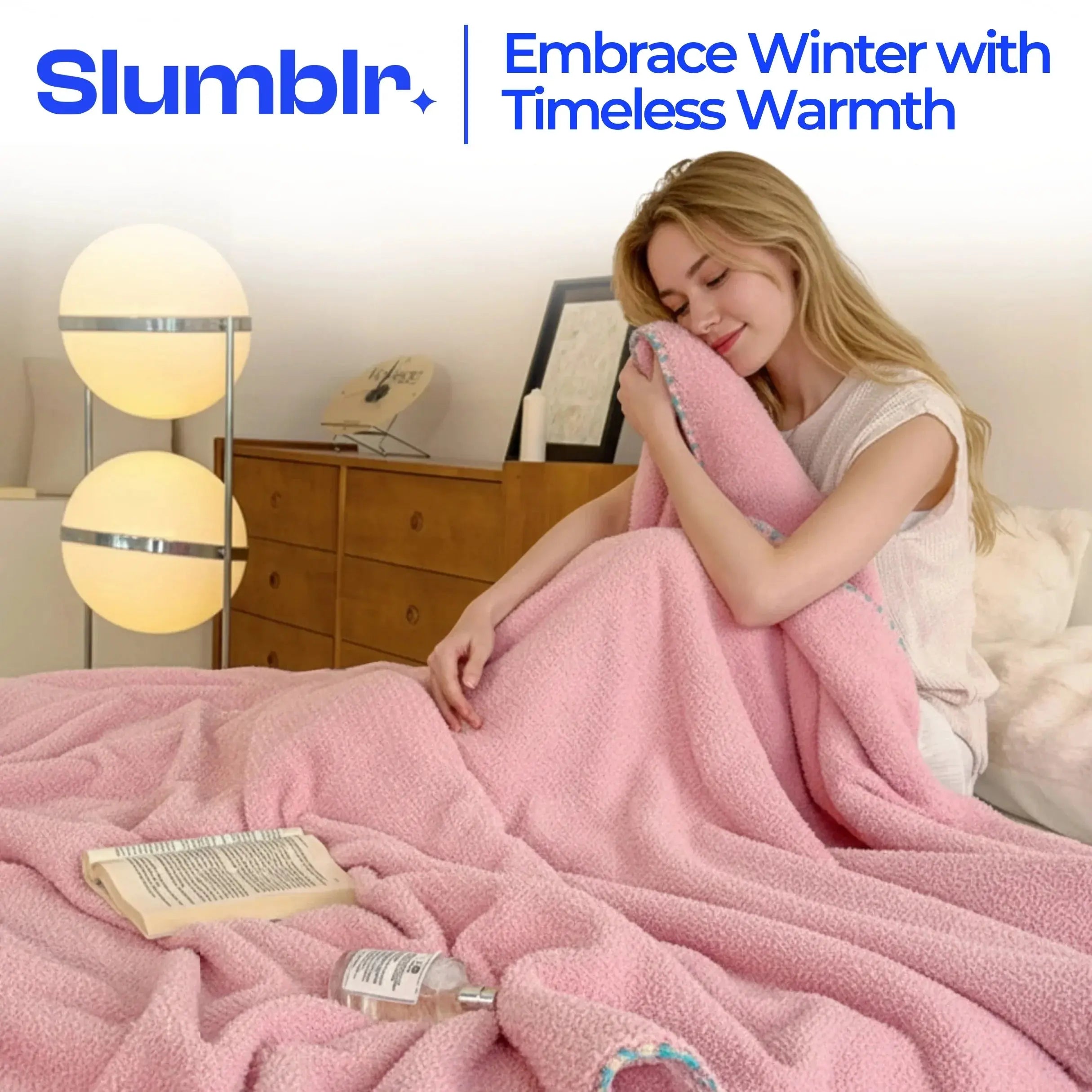 Slumblr® Double-Thick Soft Lamb Plush Blanket Slumblr