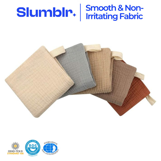 Slumblr® Baby Muslin Cotton Washcloth Set (5 Pcs)