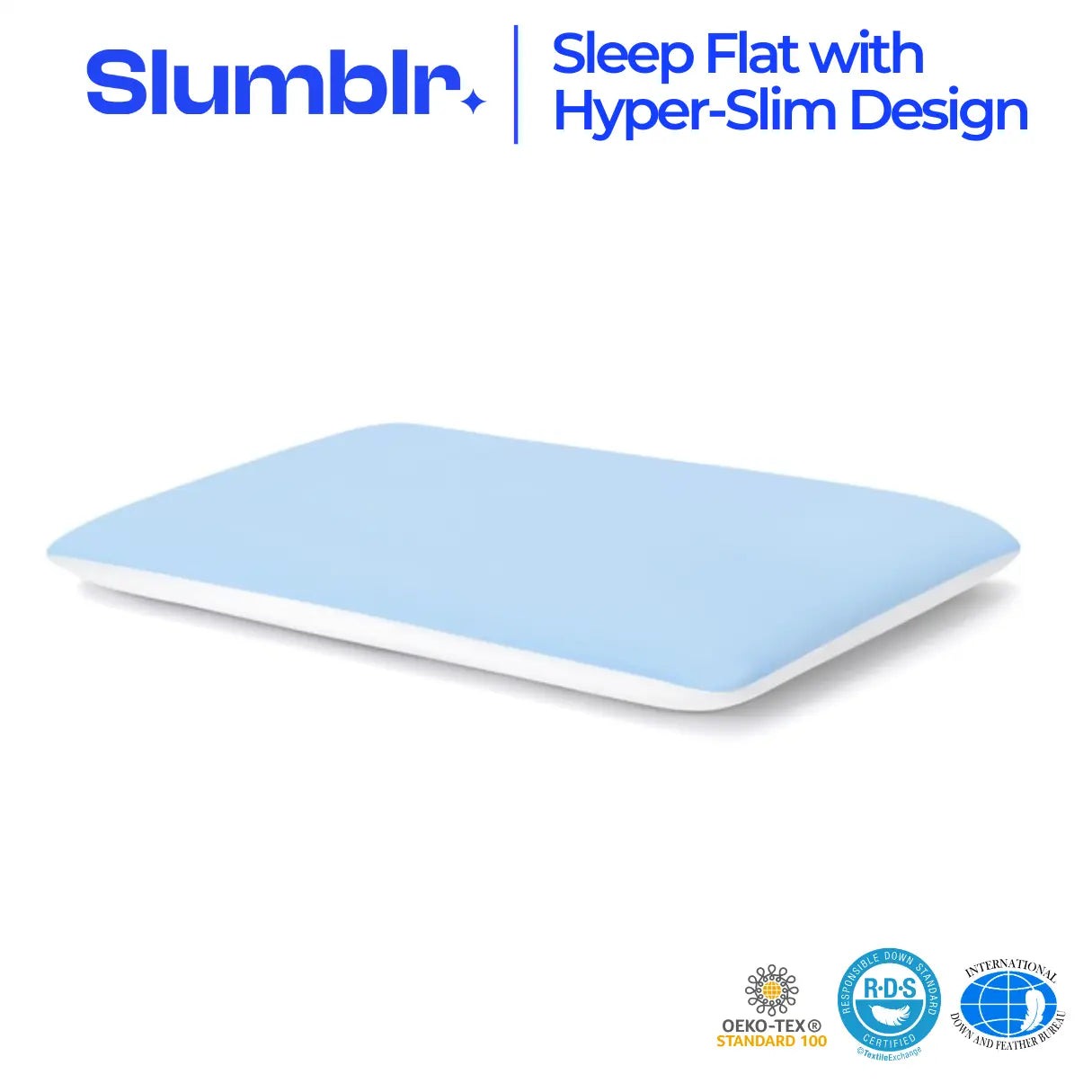 Slumblr® Hyper Slim Memory Foam Pillow Slumblr