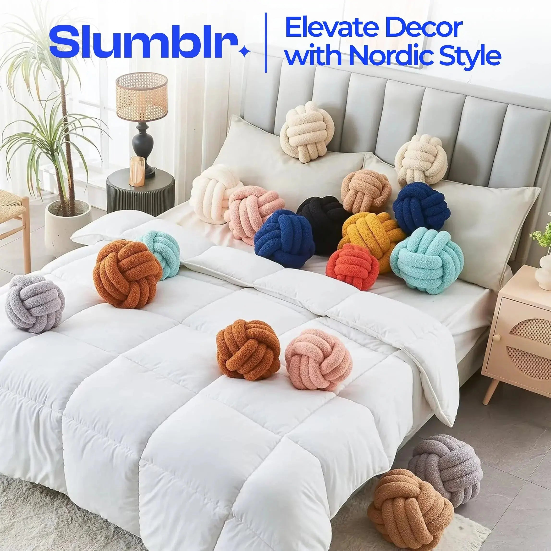 Slumblr® Nordic Woven Knot Ball Pillow Slumblr