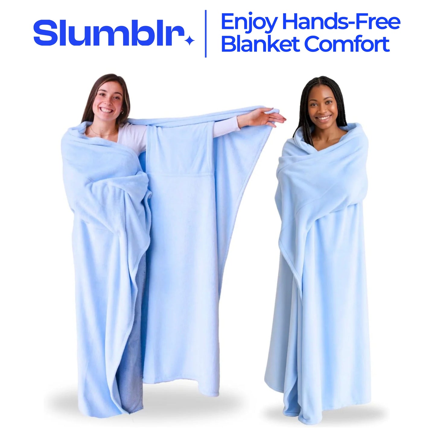 Slumblr® Cozy Flannel Wearable Blanket Throw